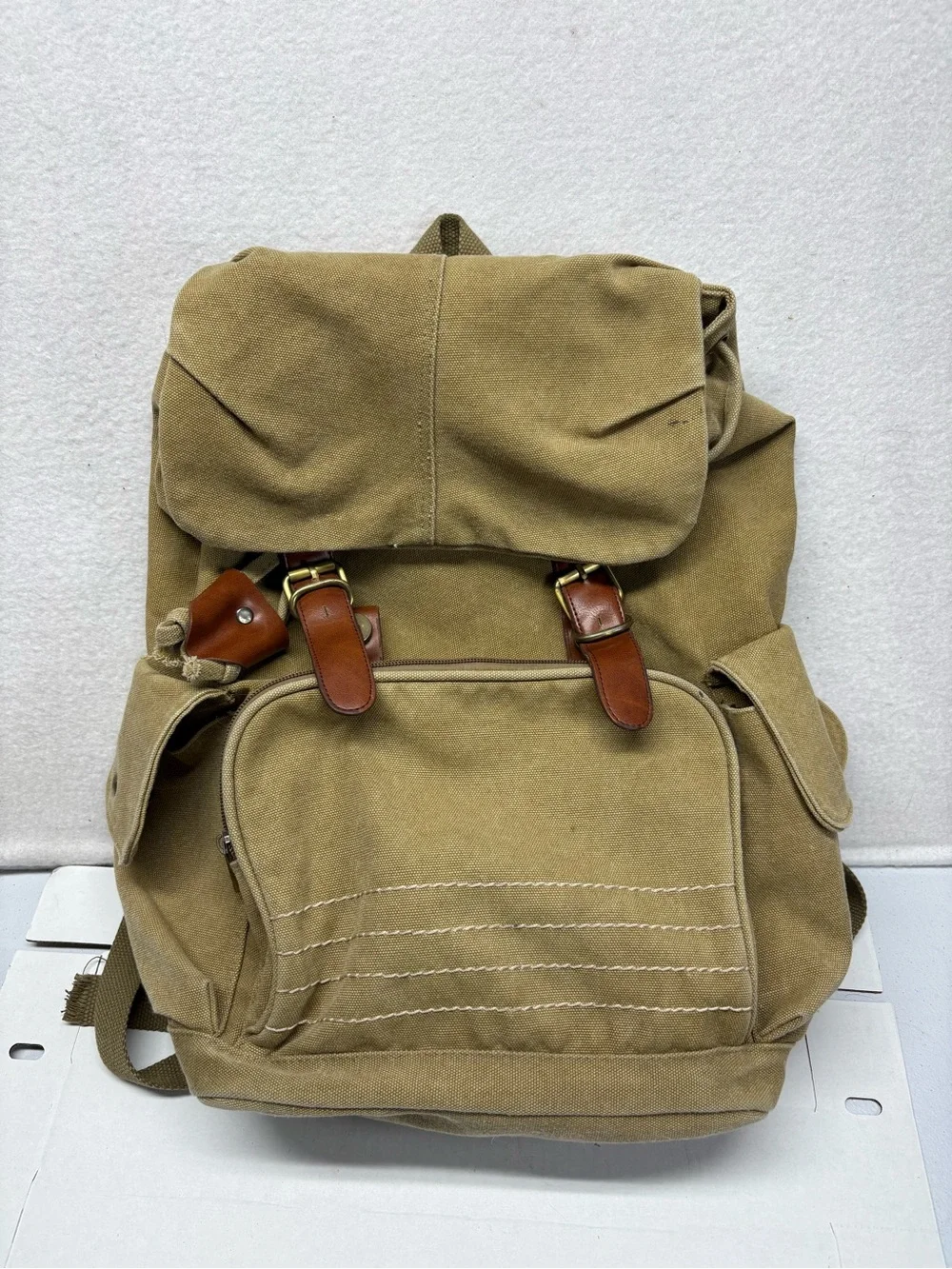 Vintage Canvas Backpack  Hiking Laptop Rucksack